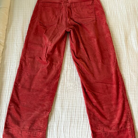 Anne Taylor Loft Velvet Cropped Pants Salmon Colored, size 26/2 - Picture 4 of 5